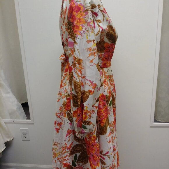 1970's Handmade Flower Print Dress - Picture 4 of 9